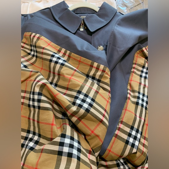 Authentic Burberry Kensington Long Check Print Lining‎ Trench Coat, Gray, 16 NWT - Picture 12 of 16